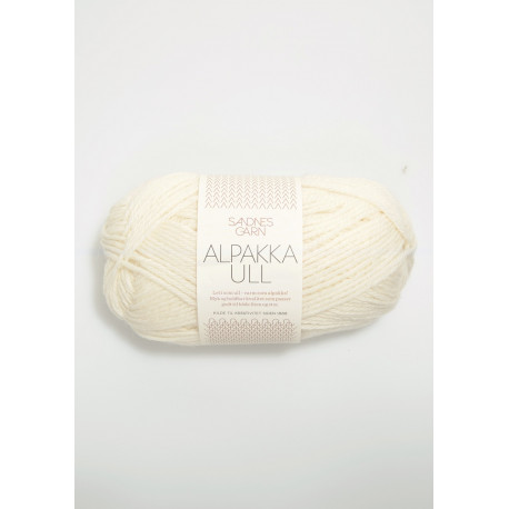 Alpakka Ull - Vit - 1002