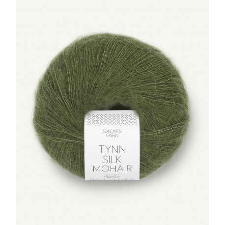 Tynn Silk Mohair - Olivgrön - 9062