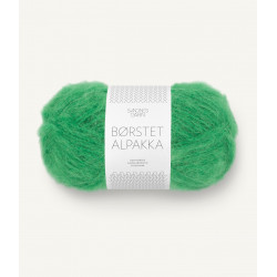 Børstet Alpakka - Jelly Bean Green - 8236