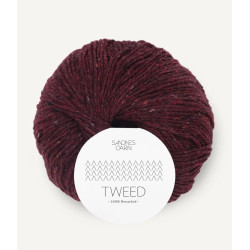 Tweed - Vinröd - 4085