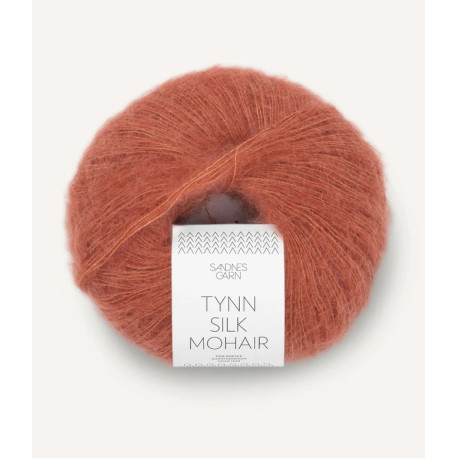 Tynn Silk Mohair - Lys Kobberbrun - 3535