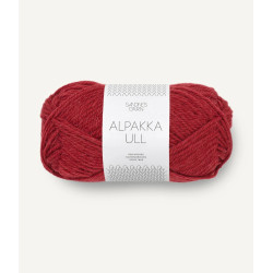 Alpakka Ull - Mörkröd - 4236