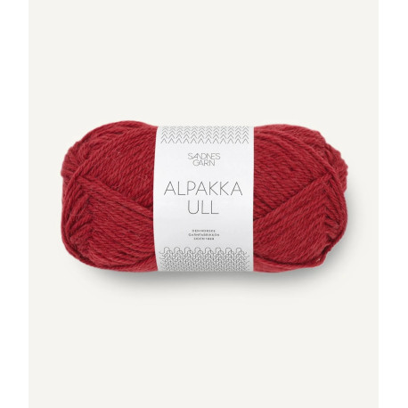 Alpakka Ull - Mörkröd - 4236