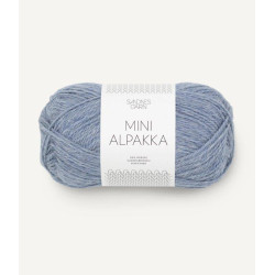 Mini Alpakka - Ljusblå Melerad - 6221