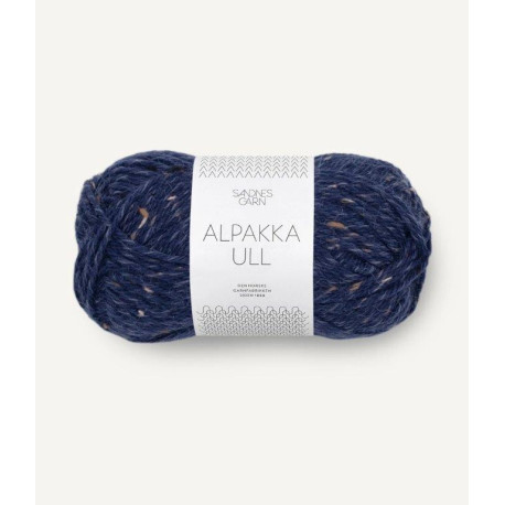 Alpakka Ull - Marinblå Tweed - 5585