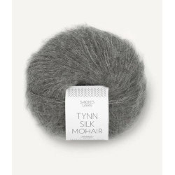 Tynn Silk Mohair - Mörkgrå melerad - 1053