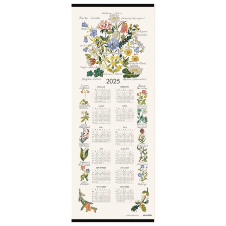 Tygkalender Landskapsblommor 2025