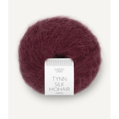 Tynn Silk Mohair - Dyp Burgunder - 4372