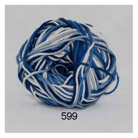 Cotton nr. 8 Multi - Blå-Beige-Vit - 599