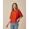 Oversize t-shirt i slätstickning