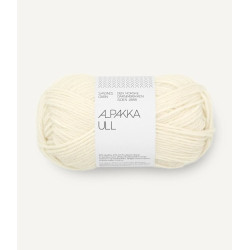Alpakka Ull - Naturvit - 1012