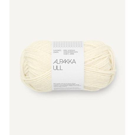 Alpakka Ull - Naturvit - 1012
