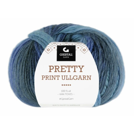 Pretty Print Ullgarn - Blå - 503