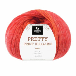 Pretty Print Ullgarn - Röd-Orange - 513