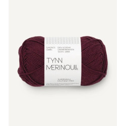 Tynn Merinoull - Dyp burgunder  - 4372