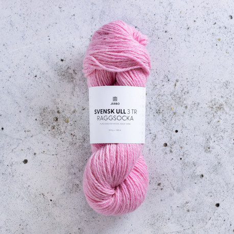 Svensk Ull 3 tr Raggsocka - Rosendal Pink - 217