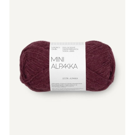 Mini Alpakka - Dyp Burgunder - 4372