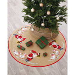 Stor julgransmatta - Tomte med gäss