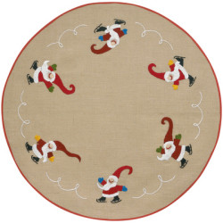 Julgransmatta - Tomte på skridskor