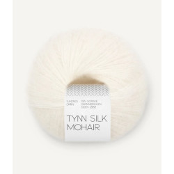 Tynn Silk Mohair - Vit - 1001