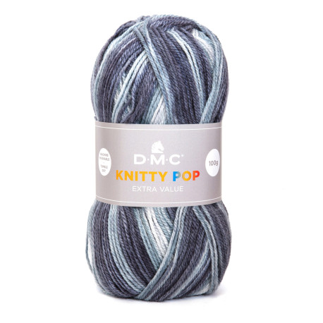 Knitty Pop - Grå-Turkos-Vit - 476