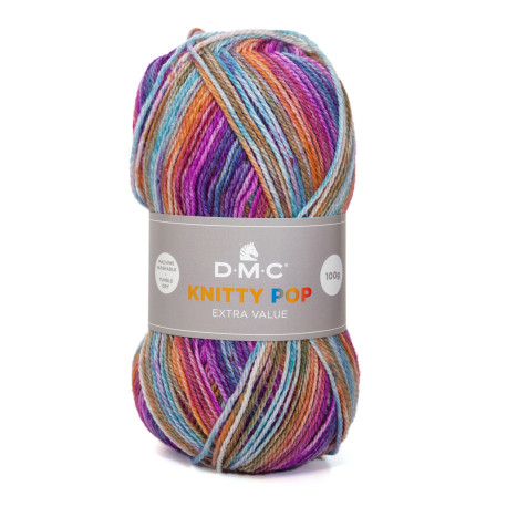 Knitty Pop - Lila-Orange-Blå - 477