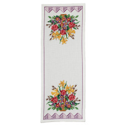 Löpare med vårblommor