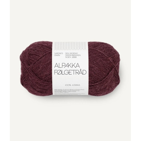 Alpakka Følgetråd - Burgundy - 4372