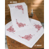 Löpare rött broderi